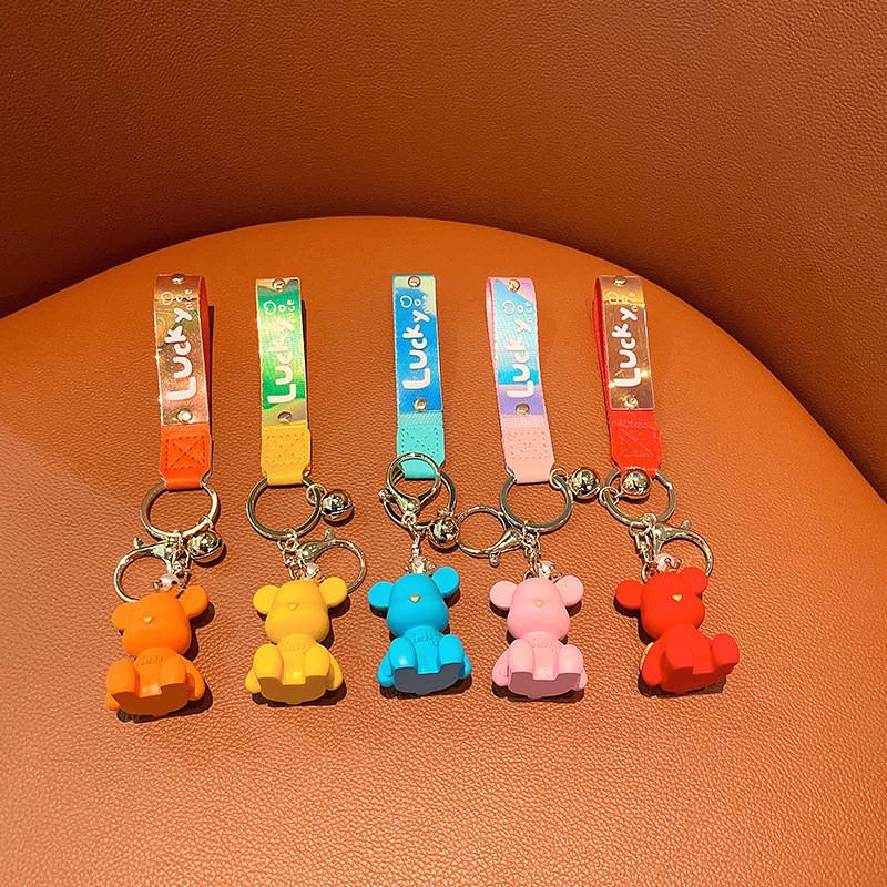 Teddy Cartoon Angel Bear Keychain Resin Cute Keyring Perfect For Celebrations And Gifts