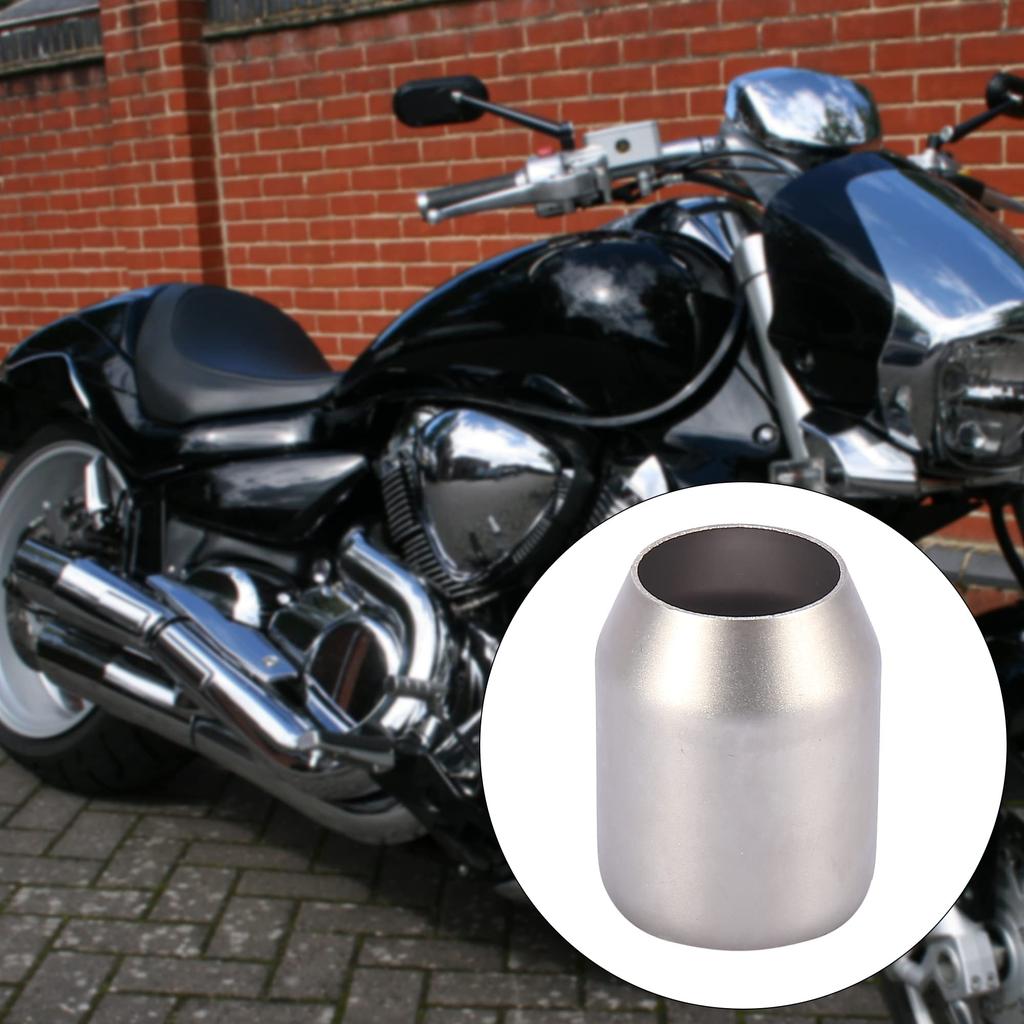 Motoforti Motorcycle Exhaust Pipe Adapter Pipe Reducer Muffler Connector 38-51mm Silver Tone