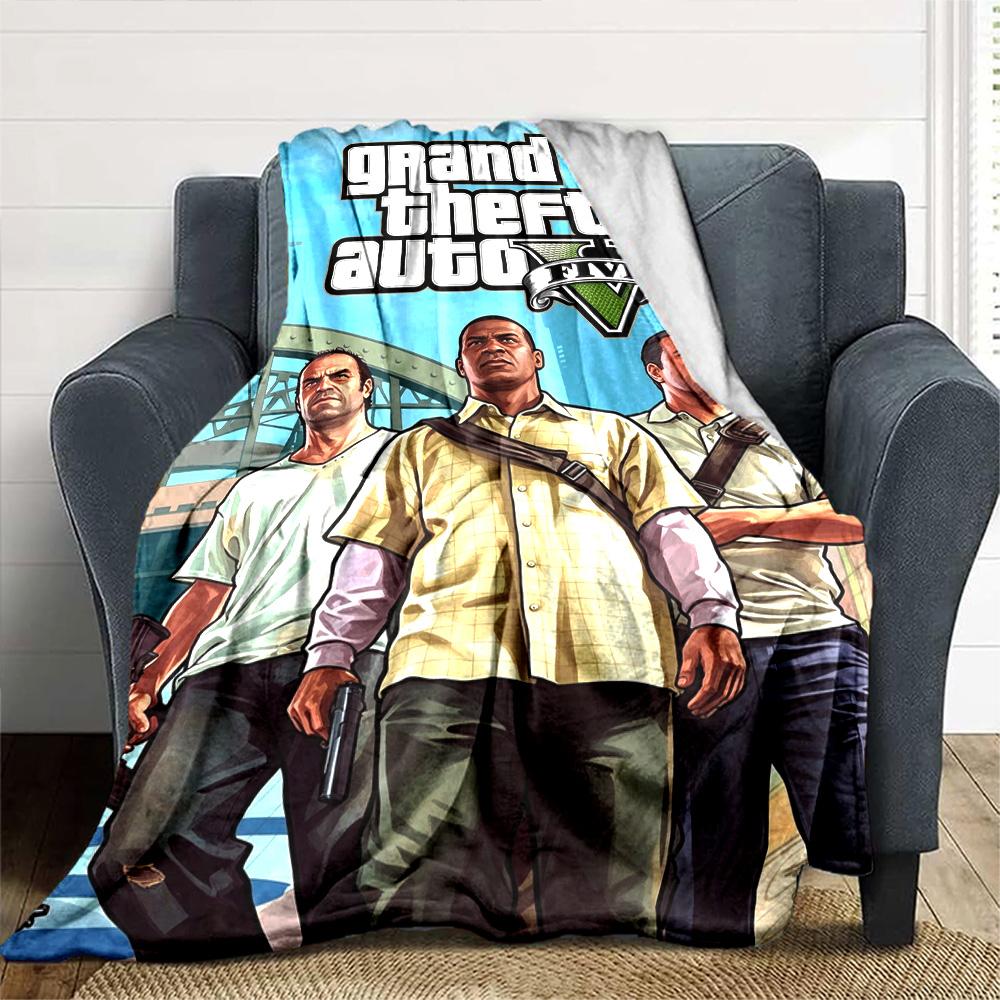 Gta Blanket Ultra-Soft Great for Couch Office Bed for All Seasons Warmthful Decor Gifts For Family Or Friends