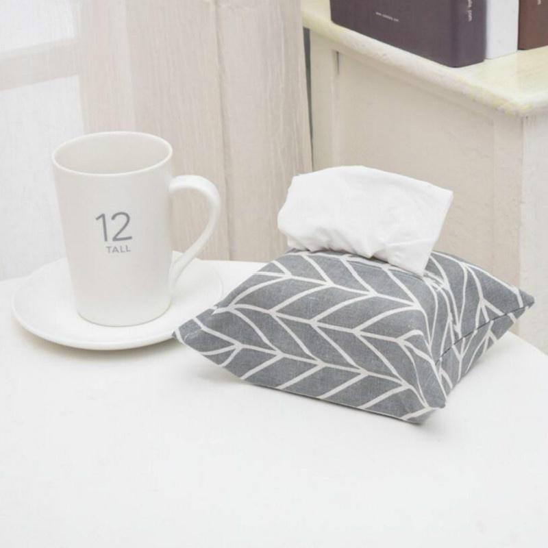2PCS Cartoon cloth Table Decoration Home Car Storage Tissue Case Box Container Towel Napkin Papers B