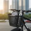 Plastic Cycle Basket Foldable Handlebar Basket Large Capacity Sturdy For Commuting