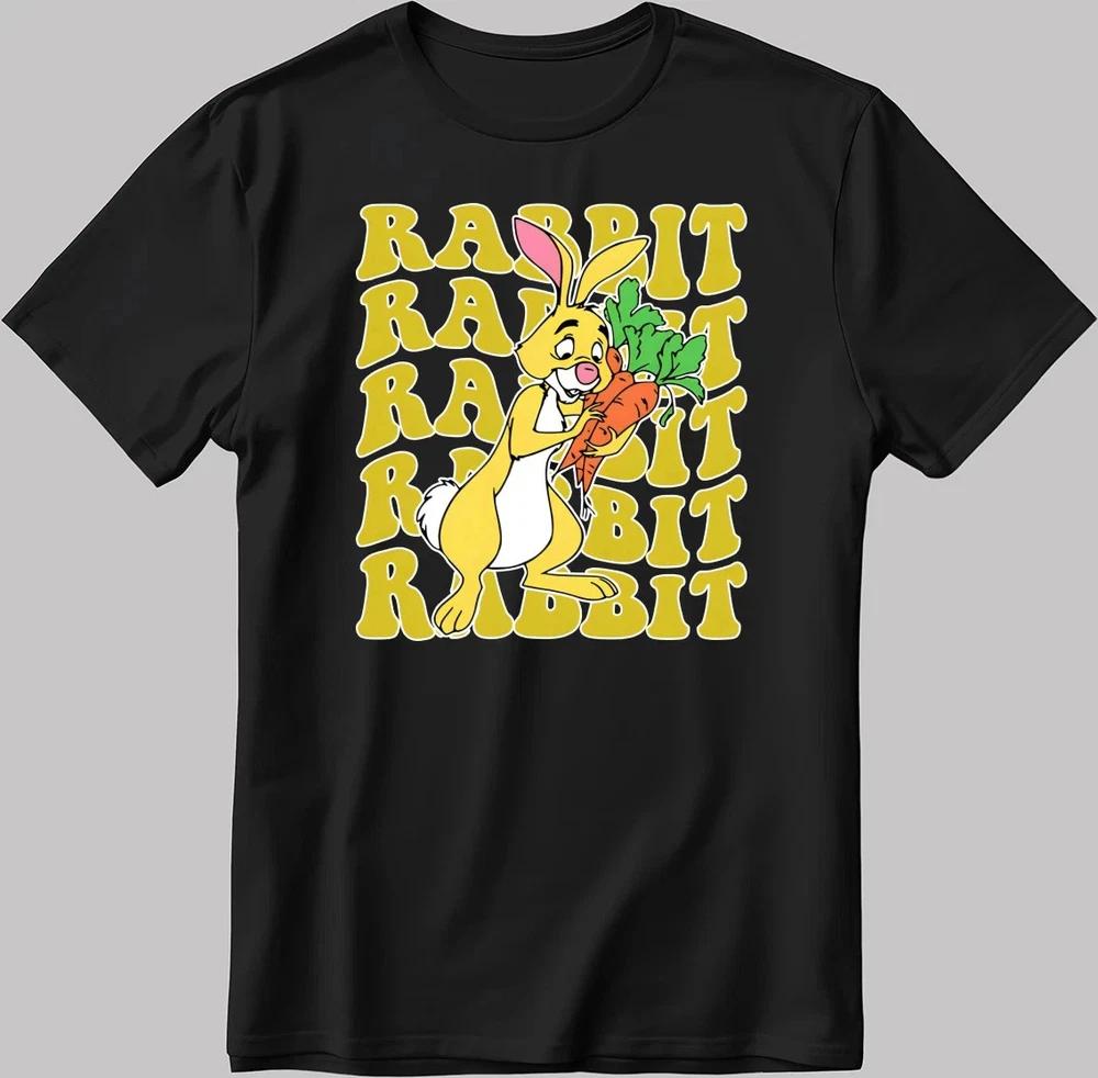 Winnie The Pooh Rabbit Graphic Black TShirt Size S4XL S