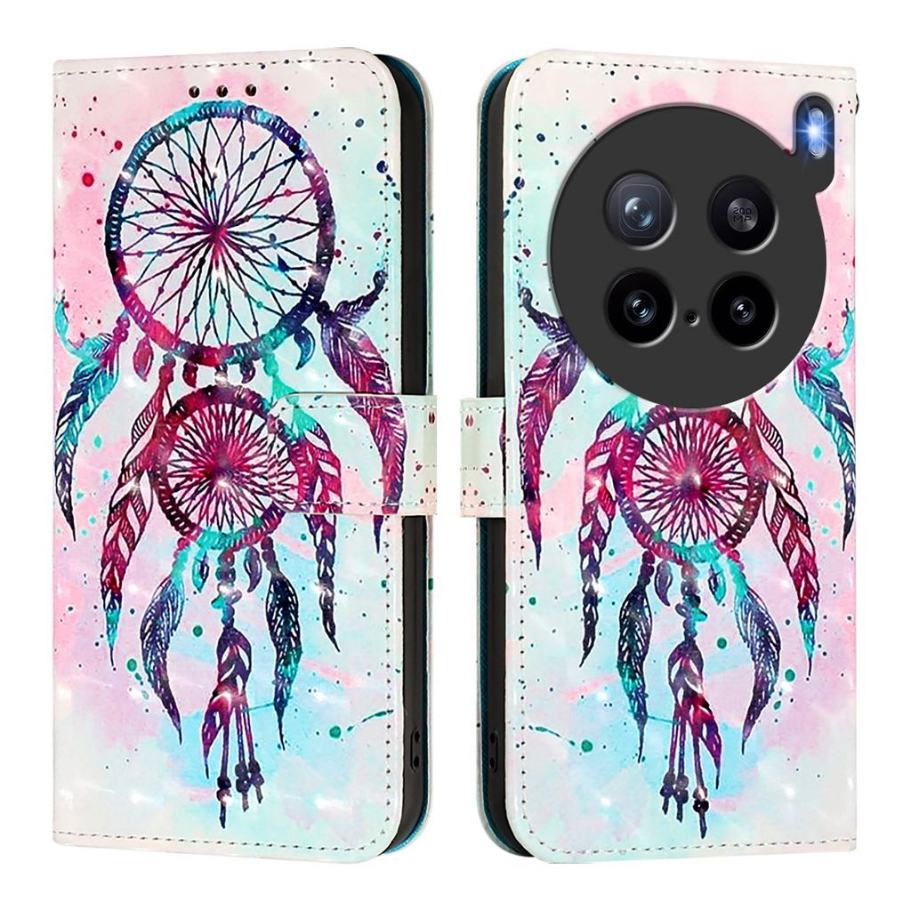 For Vivo X200s 5G Leather Case Pattern Printing Wallet Stand Mobile Cover with Strap