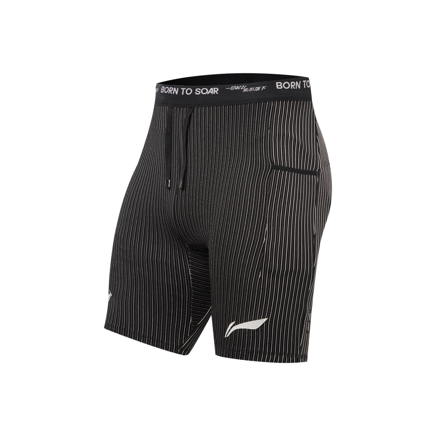 Li Ning Dragon Sparrow Running Shorts Men s Black White AUSW027-2 L