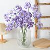 Artificial Lily Flowers 3 Heads Blooms Long Stem Lily Flower Branch Real Touch Fake Flower Bouquet for Home Hotel Wedding Party Table Centerpiece