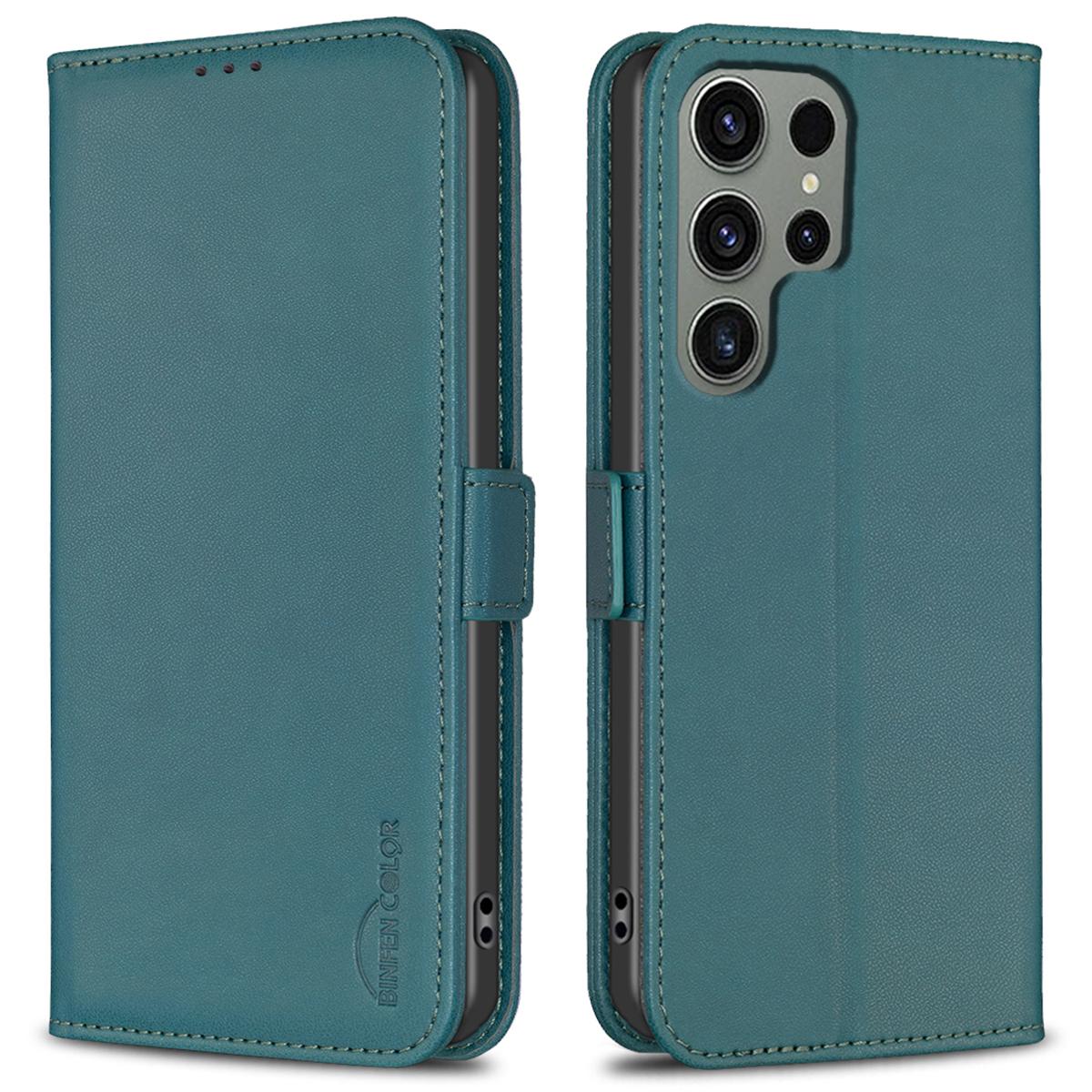 

BINFEN COLOR BF31 For Samsung Galaxy S25 Ultra Case with Wallet Stand PU Leather Flip Phone Cover A