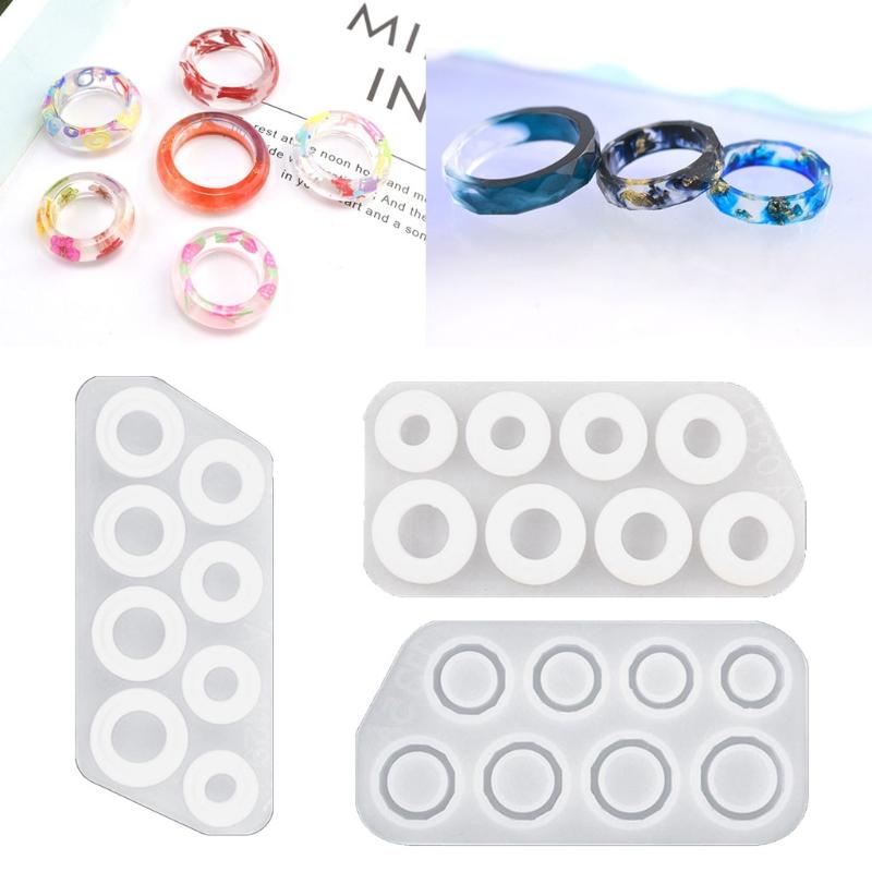 Handmade Earrings Necklace Ring Casting Mold DIY Keychain Mold Assorted Rings Silicone Mold Jewelry Rings Resin Mold