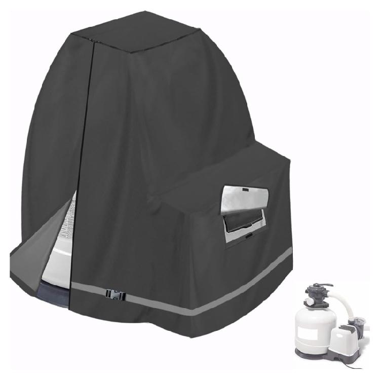 Outdoor Sand Filter Pumps Protective Case Guard Anti Rain Windproof Oxford Cloth With Accessible Pressure Gauges Panel