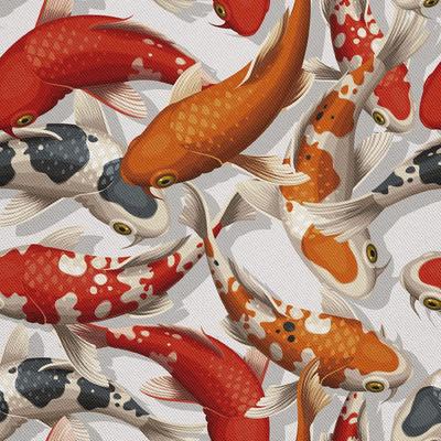 Outdoor Dekostoffe Oxford - Motiv Koi-Karpfen 3 I Dx454