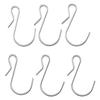 80pcs Stainless Steel S Shaped Hooks 4.5cm/1.77inch Silver S Shaped Metal Hooks Clip Stainless Steel Metal Hangers Bathroom