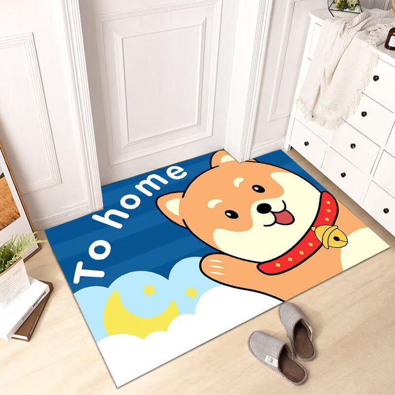 Non-Slip Cartoon Door Mat: Absorbent Entryway, Bedroom, and Bathroom Rug