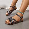 Fashion Women Sandals 2025 New Trend Flat Sandals Femme Summer Sexy Comfortable Shoes for Woman Lightweight Outdoor Beach Shoes Female