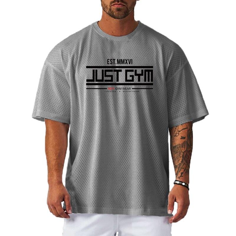 Muscleguys Skladem Rychlé dodání Mládež Kulturistika Tričko s krátkým rukávem Pánské Tenká sekce Prodyšné Letní Tréninkové Síťované Top