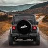Adventure Mountain Print Tire Cover Polyester Fiber Black Off-Road SUV ATV Modular Car Bold Edgy Style Spare Wheel Cover