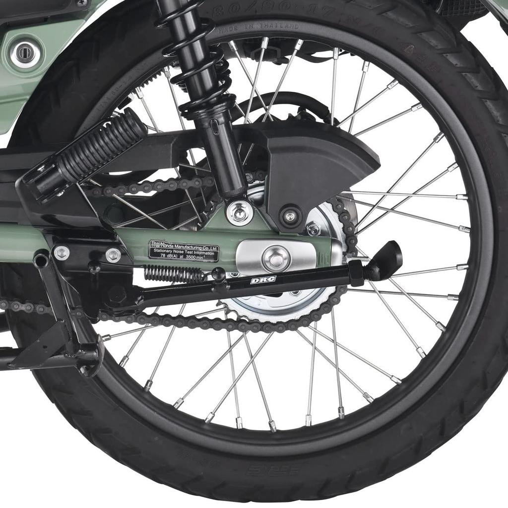 DRC Sub-Stand for CT125 (JA55/JA65) Hunter Cub '20-25. Ideal for Camping and Touring with Heavy Luggage. Improved Stability with Adjustable Length and