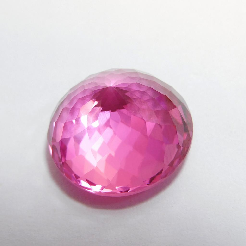 Natural Pink Sapphire 26.25ct Round Cut Certified Loose Gemstone