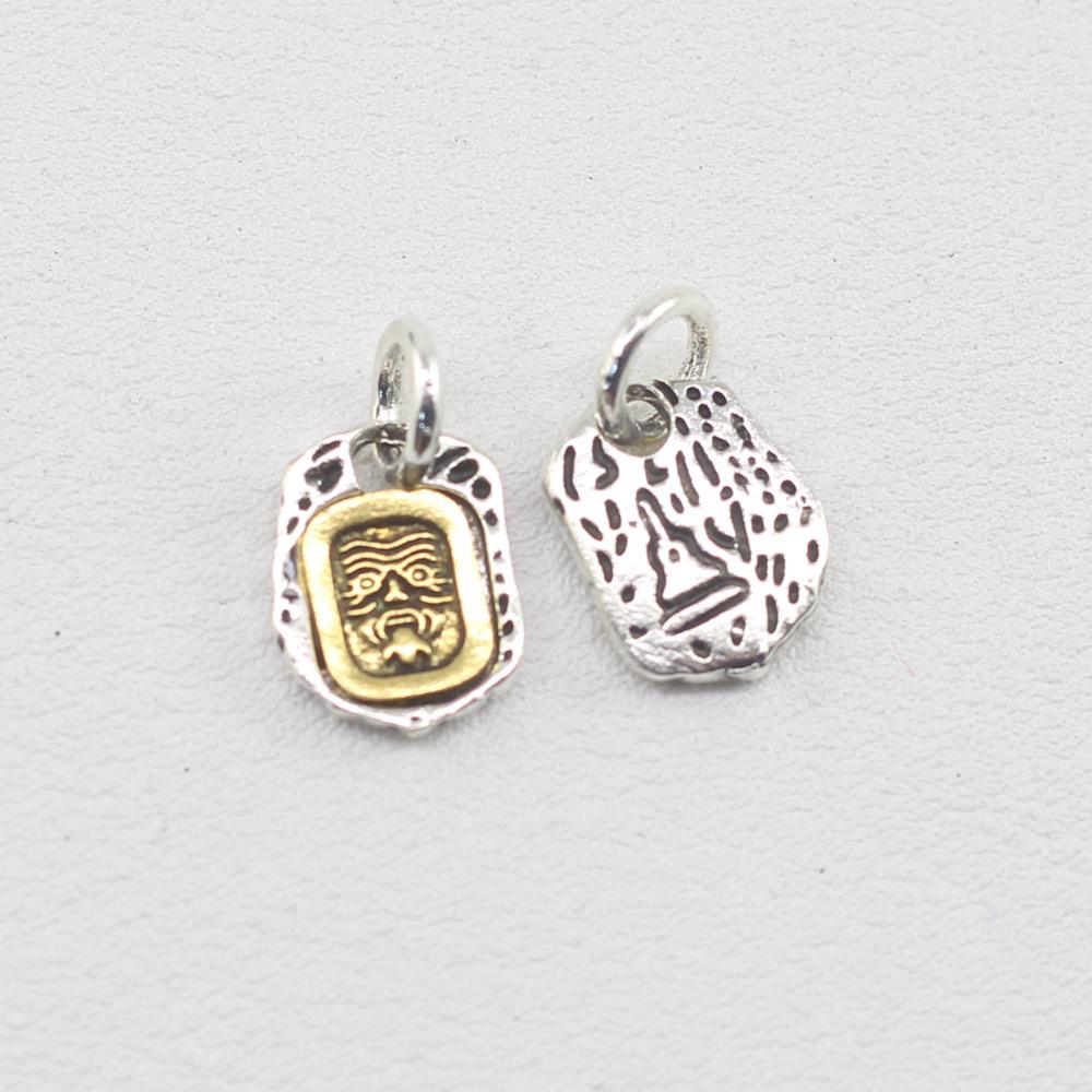 

Ожерелье из пеньковой веревки, сплетенное вручную, аксессуары Zagiram, двухцветный кулон Zagiram из сплава, бусины-разделители в виде танцующего льва