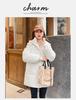 Meilade Women's Winter Korean Style Mid-Length Petite Down Cotton Coat - Thick Loose Fit Bread Jacket