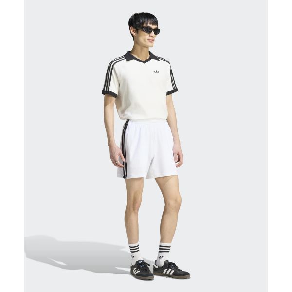 adidas Camiseta Polo de Manga Corta con Cuello en V de Color Sólido para Unisex KW7399