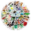 50 Cartoon Q-Version Insect Stickers: Waterproof Decorative Pack for Cups, Journals, and Suitcases