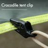 Outdoor Camping Crocodile Tent Clips Heavy Duty Tarp Clips Tent Clamp Fasteners Awning Thumb Screw Lock Grip Windproof Canopy Cord Tightener Buckle