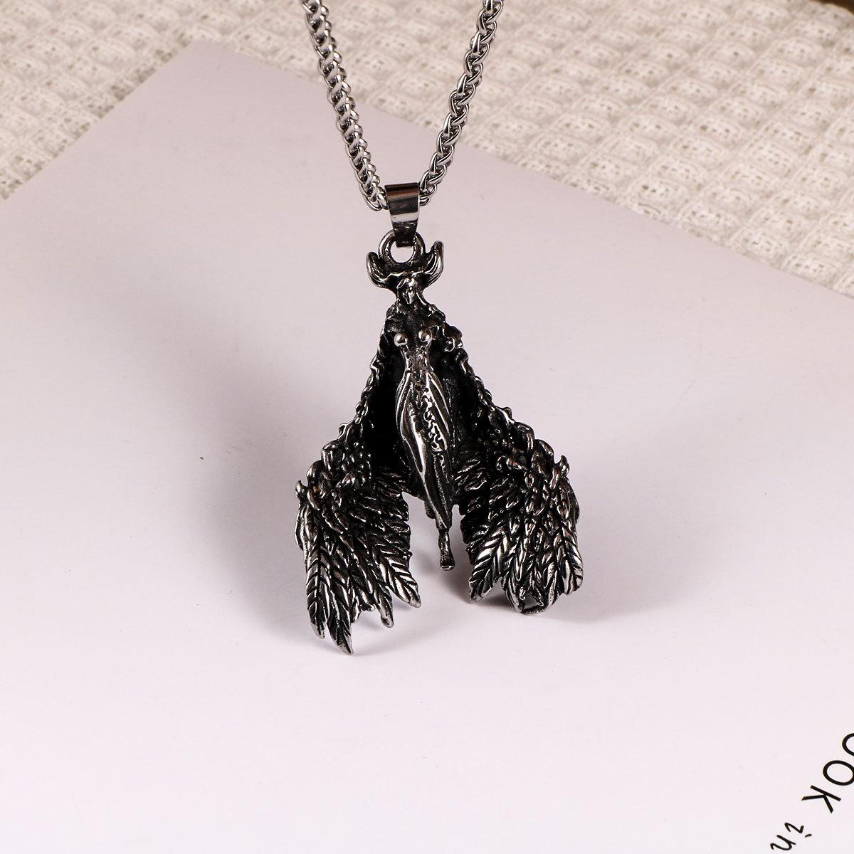 European and American New Retro Muse Angel Necklace Wings Men s Animation Pendant 2026 60CM серебряный