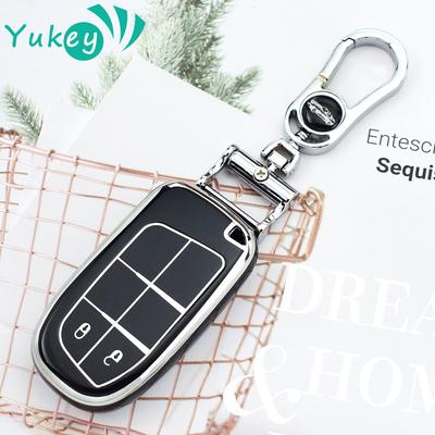2 Buttons TPU Car Key Cover Case Fob for Jeep Renegade Compass Grand Cherokee for Chrysler 300C Wrangler Dodge Car Accessaries