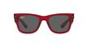 RB0840SF Mega Wayfarer Transparent Red Grey Size 52 Ray-Ban Sunglasses, Frame/Dark Lens,