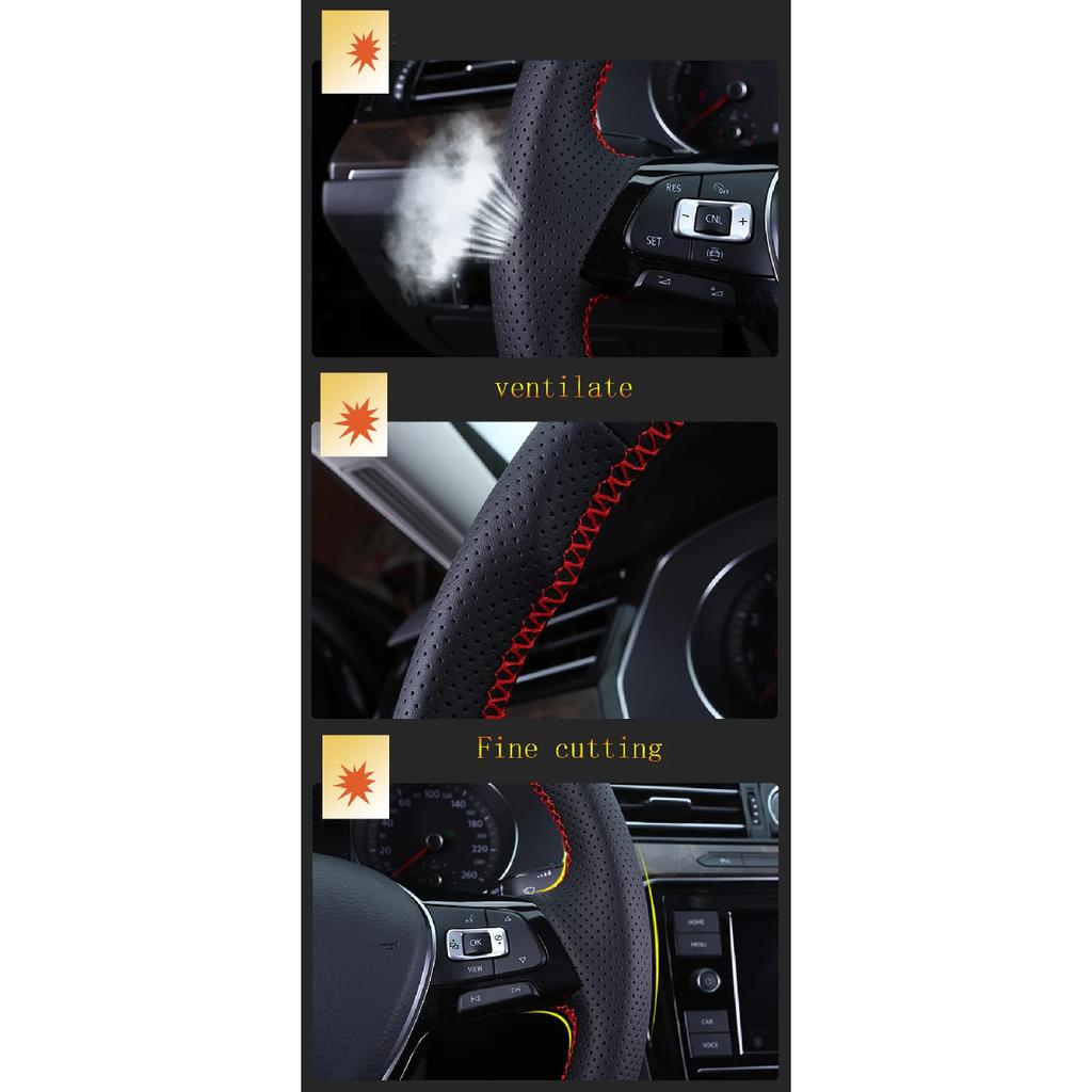 DIY Car Steering Wheel Cover Perforated Lerther For Fiat Punto Bravo Linea Qubo Doblo Grande Punto Car Accessories