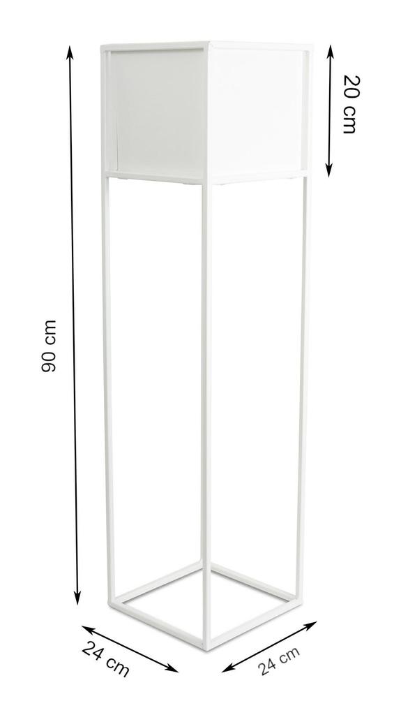 Nowoczesny Kwietnik Stojak Biały 90 Cm