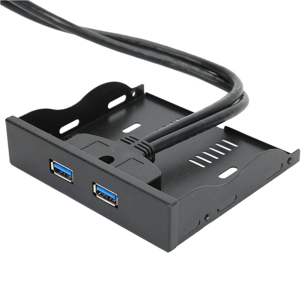 USB3.0 Floppy Front Panel 3.5   Floppy Bay 19 Pin to 2 Interface USB3.0 HUB