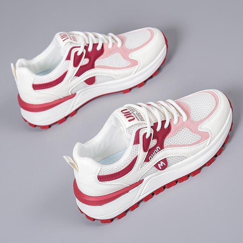Spring Platform Dad Shoes Student Running Mesh Sports Shoes Soft Sole Non-slip Casual Shoes Women
