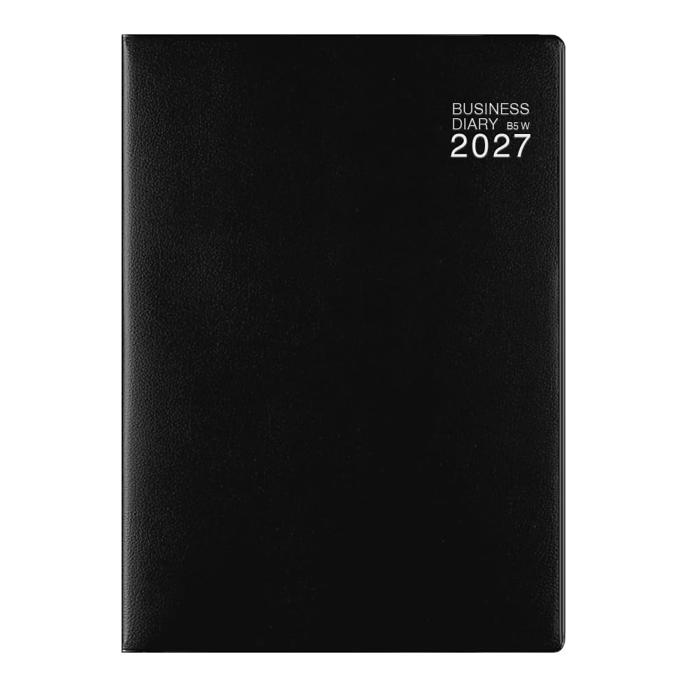 MIDORI Business Diary 22513006 2027 B5 Weekly Planner, Black, January Start