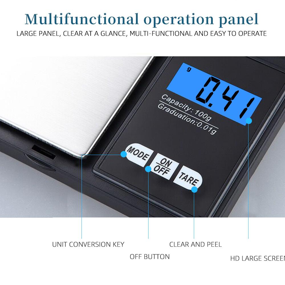 500g 0.01 Mini Digital Scale  High Precision Electric Pocket Scale For Jewelry Gold Gram Weight Kitchen Weight Scale