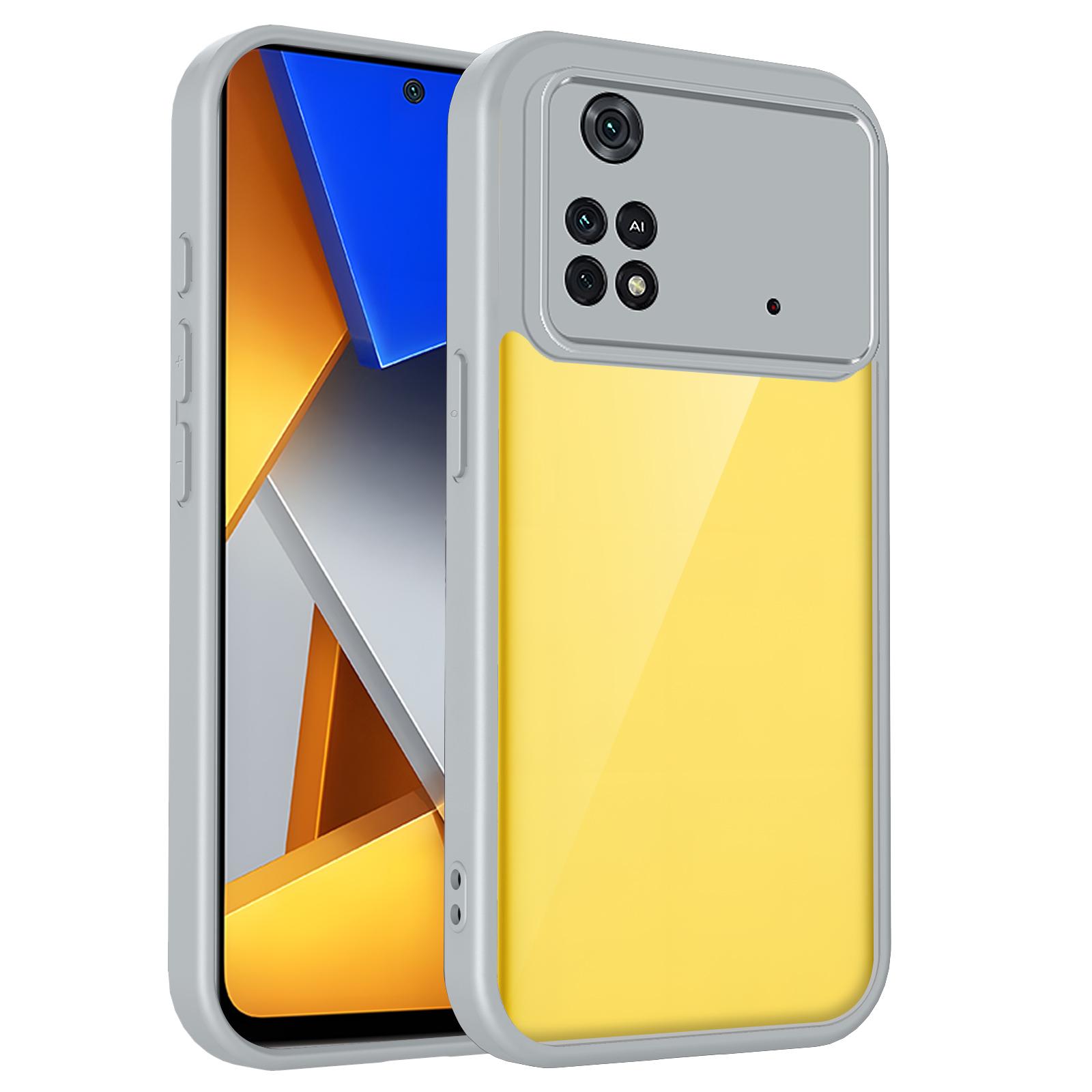 

Чехол для Xiaomi Poco M4 Pro 4G с воздушной подушкой, силиконовый бампер из ТПУ, прозрачная матовая задняя крышка, жесткий чехол для телефона для Xiaomi Poco M4 Pro 4G Pc + tpu&Poco M4 Pro 4G серый