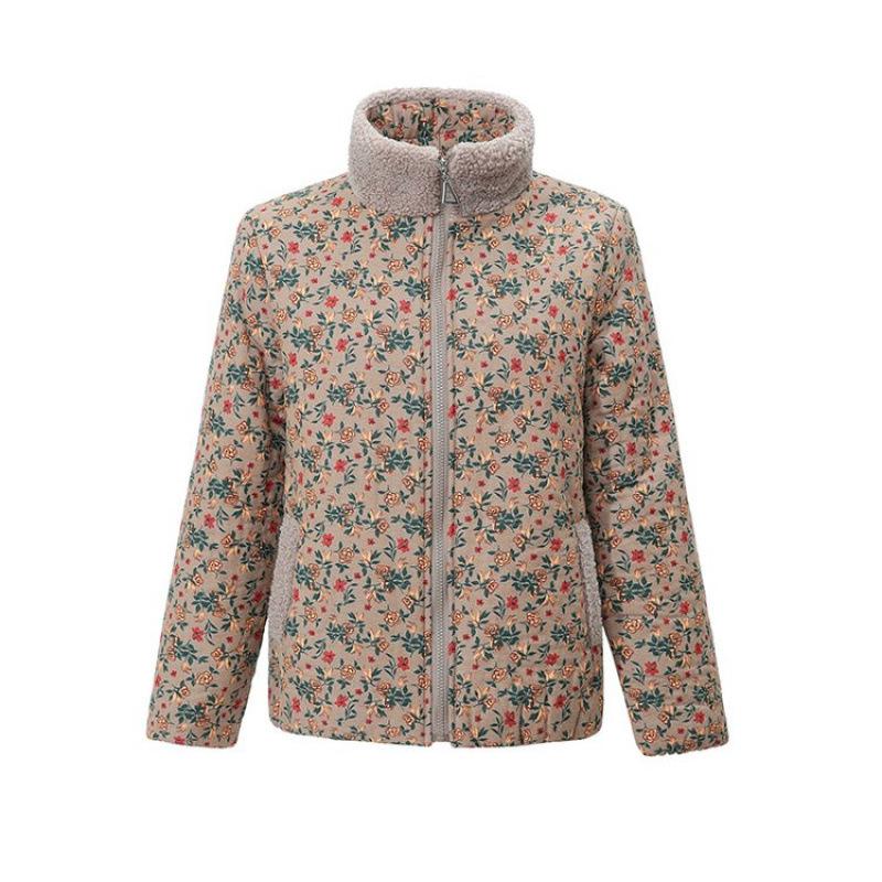 

Cold-proof velvet thickened warm cotton-padded jacket, high-end versatile cotton-padded jacket, slim-fitting women s clothing new 6XL [Recommended 160-87.5 kg]