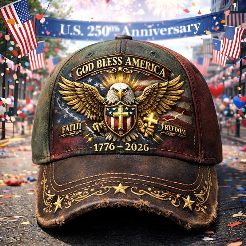 

250Th Anniversary Usa-Themed Baseball Cap - Adjustable Unisex Hat Suitable For Men & Women, Lightweight With Symbols One Size