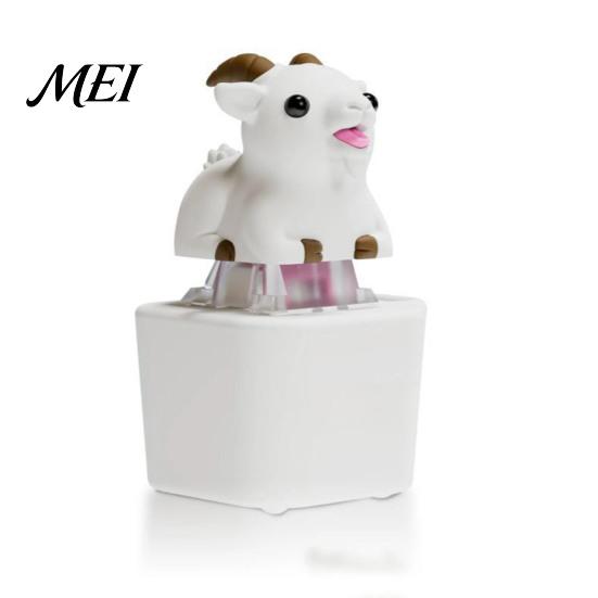 Sensory Tactile Feedback Toy 1/2Pcs Goat Keyboard Fidget with Sound, Rechargeable Sheep Finger Clicker Toy, Animal Push Button Decompression Keychain