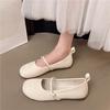 Chinese national style Mary Jane shoes evening gentle wind with skirt French beautiful fairy wind shallow mouth single shoes women's shoes