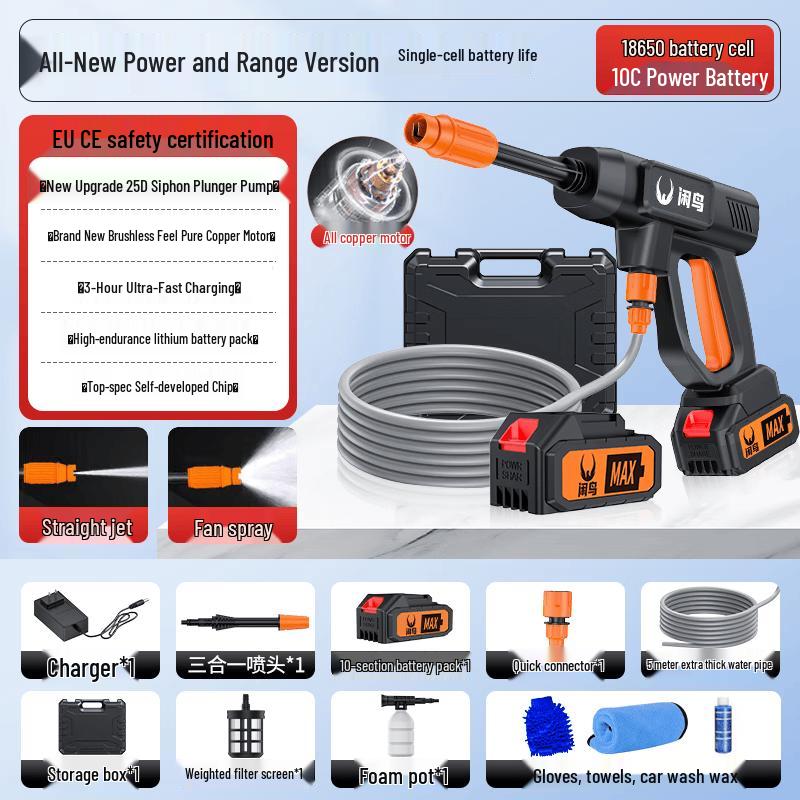 Cordless High-Pressure Portable Car Washer