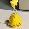 Keychain Pendant Resin Smooth Shiny Mini Size 3D Yellow Chicken Star Bead Design Keyring Bags Mobile Phone Lanyard