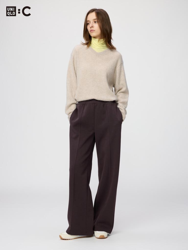 Uniqlo Pantaloni dritti in felpa giapponesi a lunghezza lunga