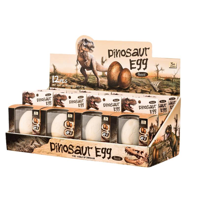 Dinosaur Egg Fossil Excavation Kit - Gemstone Digging Toy for Kids, Boys & Girls, Plaster Treasure Blind Box Gift 4pcs