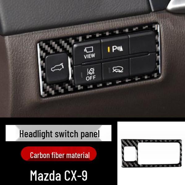 Mazda CX-9 Carbon Fiber Interior Gear Door Console Panel Stickers