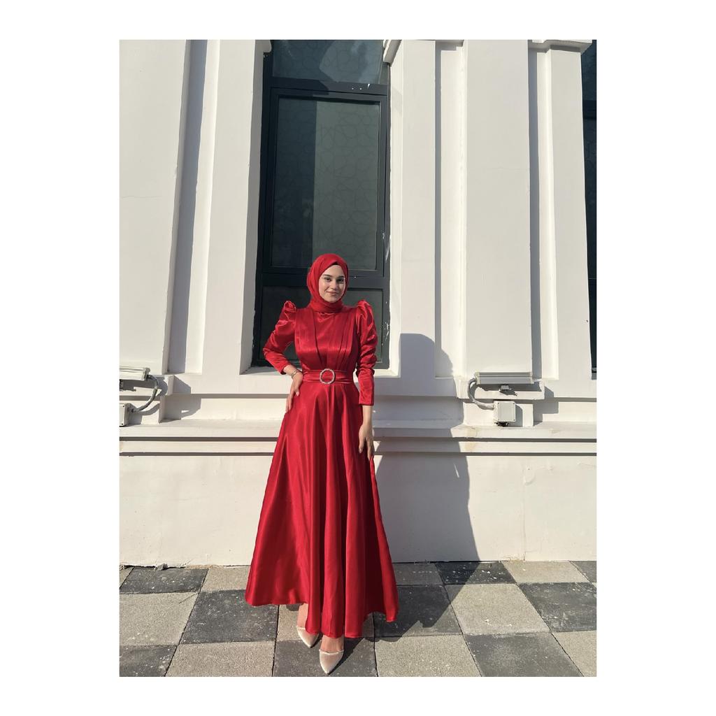 Robe De Soirée Hijab Rouge acheter à prix bas — livraison gratuite