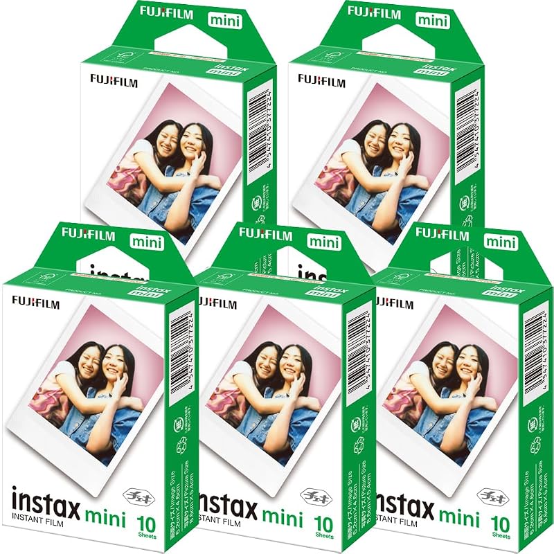 Fujifilm [5-Pack] FUJIFILM Instant Camera Instax Film, 10 sheets x 5 packs INSTAX MINI JP 1