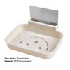 Soap Holder Hollow Smile Face Thicken PP Self-Adhesive Wall Mounted Self Draining Soap Holder for Bathroom
