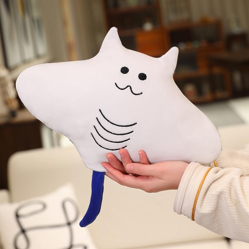35/50/60/80cm Teufelsrochen Fisch Plüschtier Kawaii Teufelsrochen Fliegender Fisch Im Wasser Puppe Weiches Kuscheltier Kissen 50cm