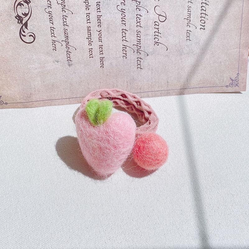 Korean Dongdaemun Plush Fruit Hair Tie for Women and Students - Stylish Hair Accessory