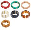 18K Gold-Plated Dopamine Resin Bracelet: European & American Light Luxury Fashion, Versatile Wide Band Elastic Design.